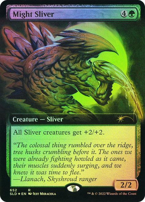 Might Sliver (Secret Lair) (Extended Art)\nPromo: General\nSingle\nMagic The Gathering