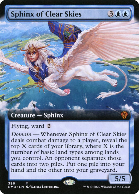 Sphinx of Clear Skies (Extended Art)\nDominaria United - Variants\nSingle\nMagic The Gathering