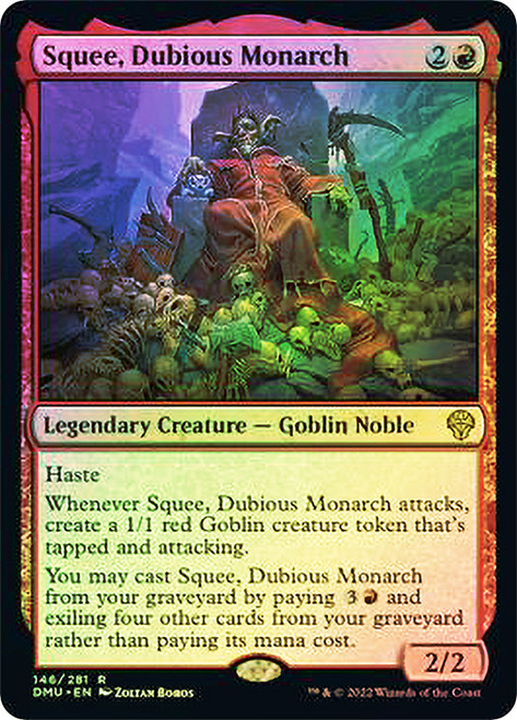 Squee, Dubious Monarch\nDominaria United\nSingle\nMagic The Gathering