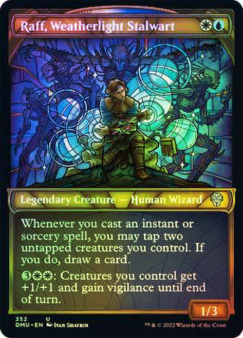 Raff, Weatherlight Stalwart (Showcase) (Textured Foil)\nDominaria United - Textured\nSingle\nMagic The Gathering