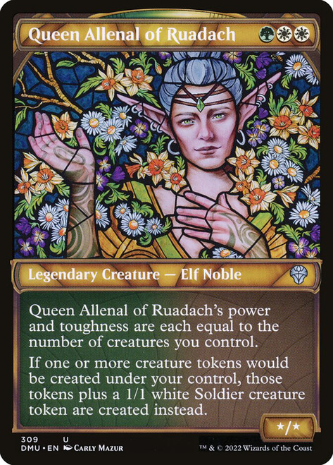 Queen Allenal of Ruadach (Showcase)\nDominaria United - Variants\nSingle\nMagic The Gathering