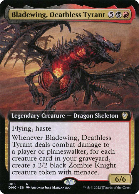 Bladewing, Deathless Tyrant (Extended Art)\nDominaria United Commander - Variants\nSingle\nMagic The Gathering