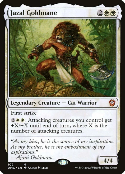 Jazal Goldmane\nDominaria United Commander\nSingle\nMagic The Gathering