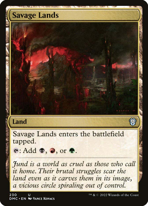 Savage Lands\nDominaria United Commander\nSingle\nMagic The Gathering