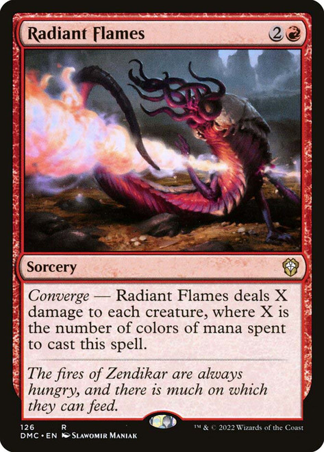 Radiant Flames\nDominaria United Commander\nSingle\nMagic The Gathering