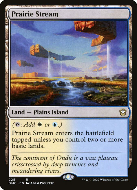 Prairie Stream\nDominaria United Commander\nSingle\nMagic The Gathering