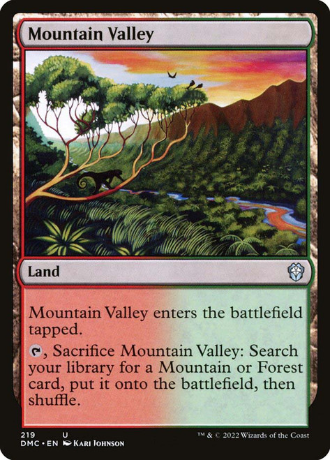 Mountain Valley\nDominaria United Commander\nSingle\nMagic The Gathering