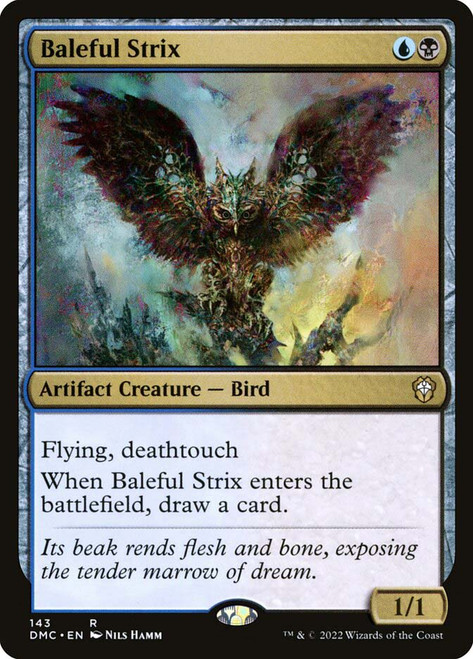 Baleful Strix\nDominaria United Commander\nSingle\nMagic The Gathering