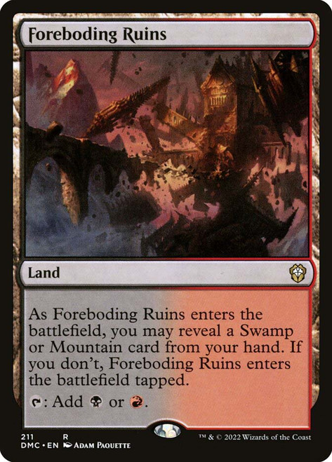 Foreboding Ruins\nDominaria United Commander\nSingle\nMagic The Gathering