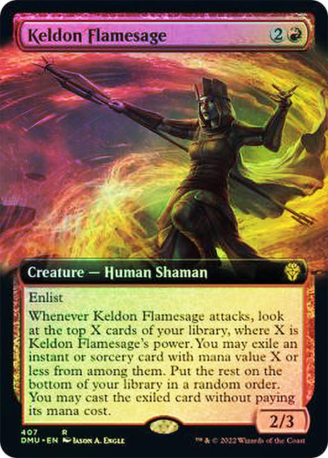 Keldon Flamesage (Extended Art)\nDominaria United - Variants\nSingle\nMagic The Gathering
