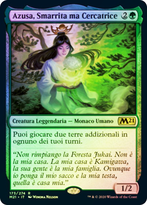 Azusa, Lost but Seeking\nCore Set 2021 - Italian\nSingle\nMagic The Gathering