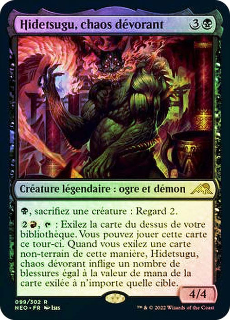 Hidetsugu, Devouring Chaos\nKamigawa: Neon Dynasty - French\nSingle\nMagic The Gathering