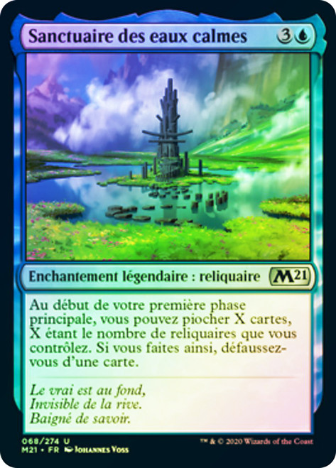 Sanctum of Calm Waters\nCore Set 2021 - French\nSingle\nMagic The Gathering
