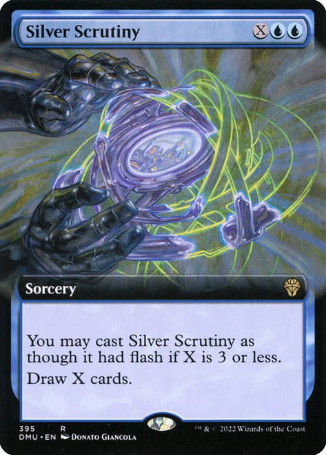 Silver Scrutiny (Extended Art)\nDominaria United - Variants\nSingle\nMagic The Gathering