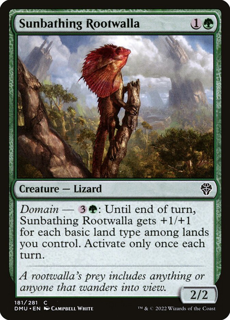 Sunbathing Rootwalla\nDominaria United\nSingle\nMagic The Gathering