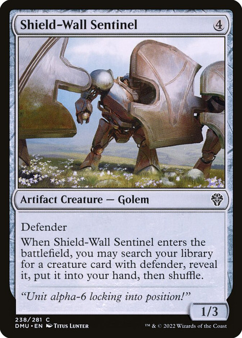 Shield-Wall Sentinel\nDominaria United\nSingle\nMagic The Gathering