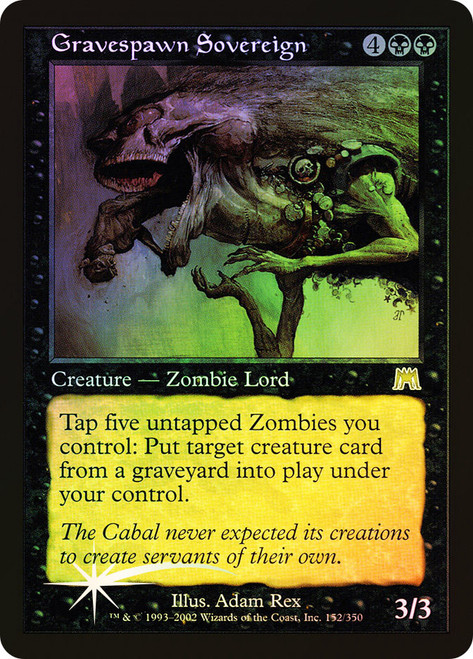 Gravespawn Sovereign\nOnslaught\nSingle\nMagic The Gathering