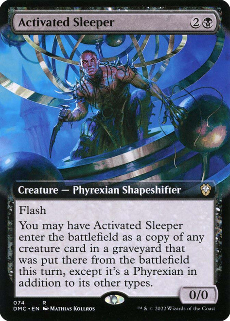 Activated Sleeper (Extended Art)\nDominaria United Commander - Variants\nSingle\nMagic The Gathering