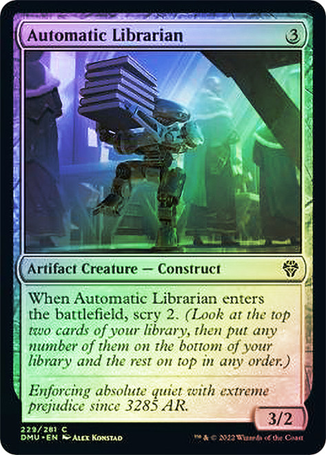 Automatic Librarian\nDominaria United\nSingle\nMagic The Gathering
