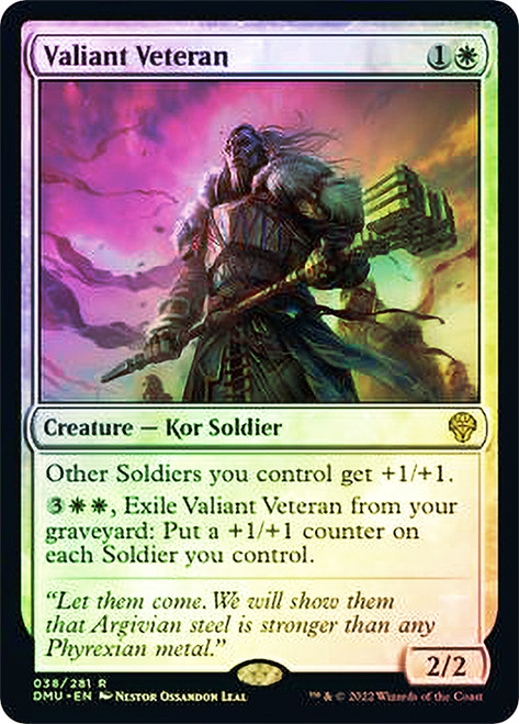 Valiant Veteran\nDominaria United\nSingle\nMagic The Gathering