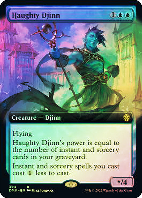 Haughty Djinn (Extended Art)\nDominaria United - Variants\nSingle\nMagic The Gathering