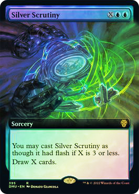 Silver Scrutiny (Extended Art)\nDominaria United - Variants\nSingle\nMagic The Gathering
