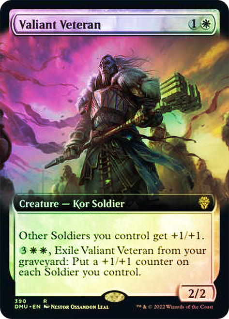 Valiant Veteran (Extended Art)\nDominaria United - Variants\nSingle\nMagic The Gathering
