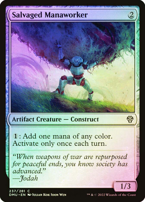 Salvaged Manaworker
Dominaria United
Single
Magic: The Gathering