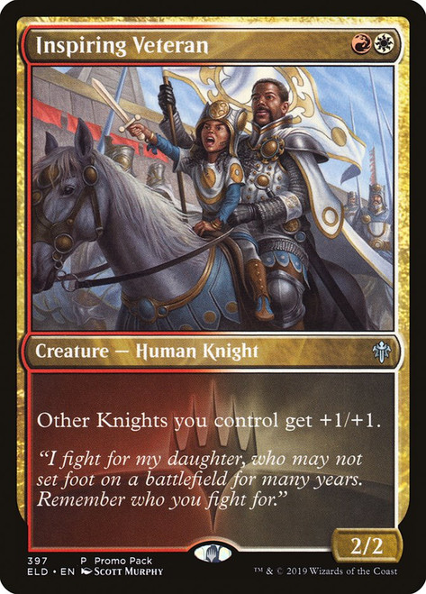 Inspiring Veteran (Promo Pack) (Throne of Eldraine)\nPromo: General\nSingle\nMagic The Gathering