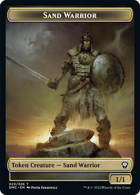 {Sand Warrior Token}\nDominaria United Commander\nSingle\nMagic The Gathering