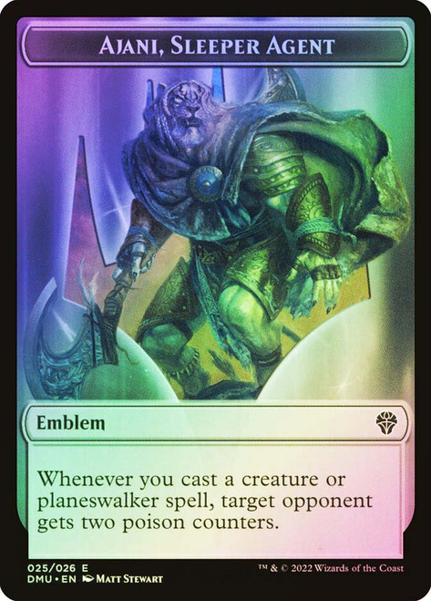 {Ajani, Sleeper Agent Emblem} // {Soldier Token}
Dominaria United
Single
Magic: The Gathering