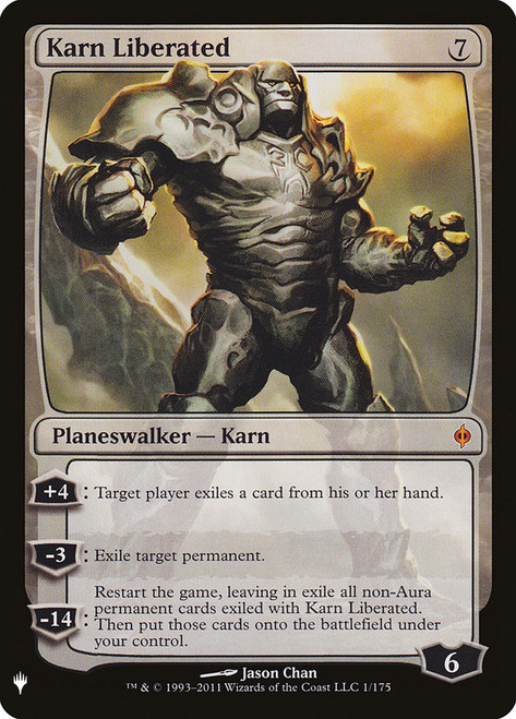 Karn Liberated\nMystery Booster / The List\nSingle\nMagic The Gathering