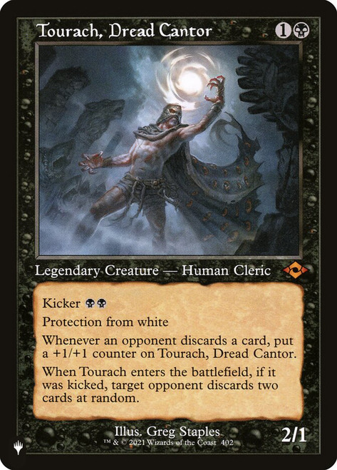 Tourach, Dread Cantor (Retro Frame)\nMystery Booster / The List\nSingle\nMagic The Gathering