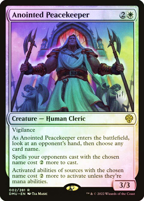 Anointed Peacekeeper (Promo Pack) (Dominaria United)
Promo
Single
Magic: The Gathering