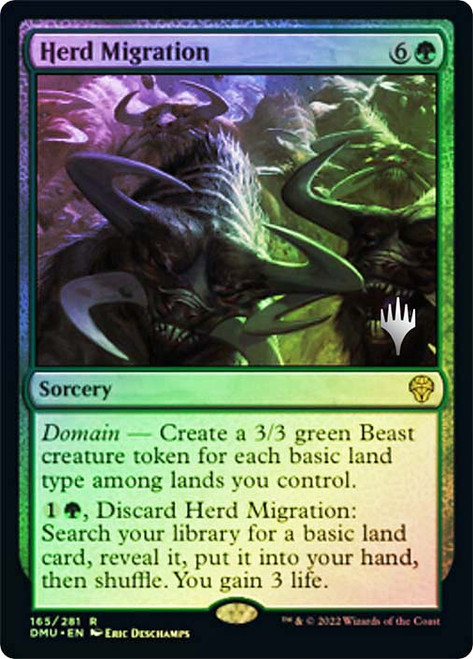 Herd Migration (Promo Pack) (Dominaria United)\nPromo: Planeswalker Stamped\nSingle\nMagic The Gathering