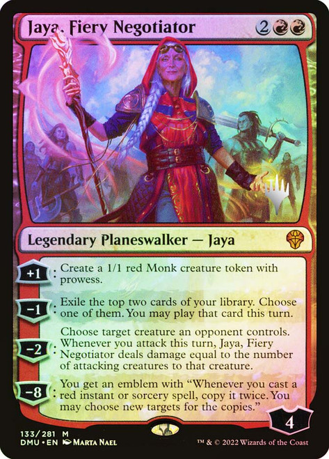 Jaya, Fiery Negotiator (Promo Pack) (Dominaria United)
Promo
Single
Magic: The Gathering