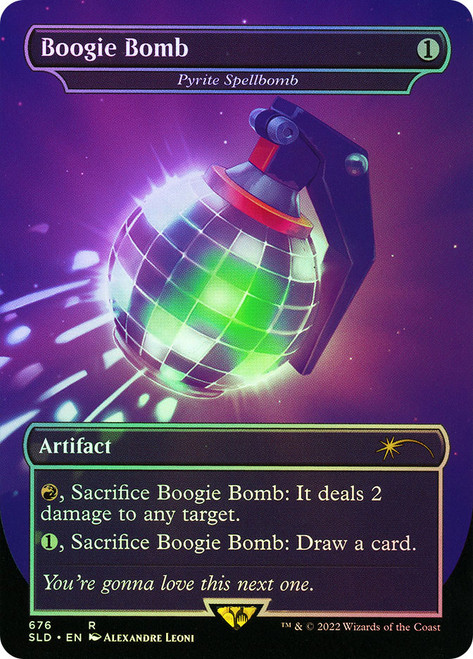Pyrite Spellbomb (Boogie Bomb) (Secret Lair) (Fortnite) (Borderless)\nPromo: General\nSingle\nMagic The Gathering