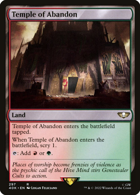 Temple of Abandon\nWarhammer 40,000 Commander\nSingle\nMagic The Gathering