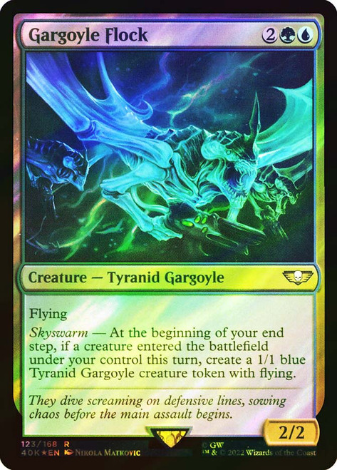 Gargoyle Flock (Surge Foil)\nWarhammer 40,000 Commander - Surge Foil\nSingle\nMagic The Gathering