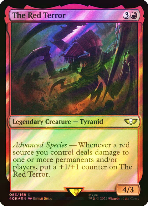 The Red Terror (Surge Foil)\nWarhammer 40,000 Commander - Surge Foil\nSingle\nMagic The Gathering