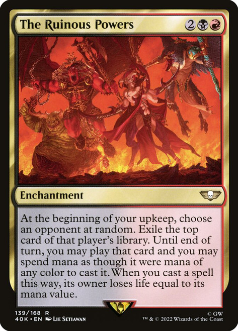 warhammer mtg cards Reaver Titan #163 Holo from 40,000 Commander (40K) Proxy Until end of turn The Ruinous Powers