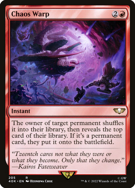 Chaos Warp\nWarhammer 40,000 Commander\nSingle\nMagic The Gathering