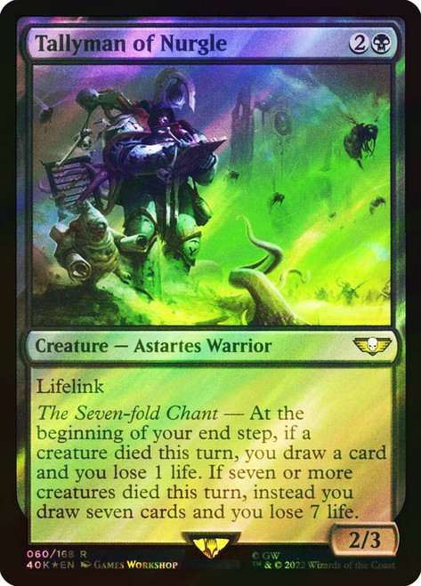 Tallyman of Nurgle (Surge Foil)\nWarhammer 40,000 Commander - Surge Foil\nSingle\nMagic The Gathering