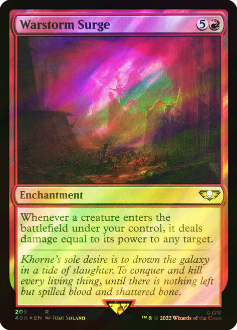 Warstorm Surge (Surge Foil)\nWarhammer 40,000 Commander - Surge Foil\nSingle\nMagic The Gathering