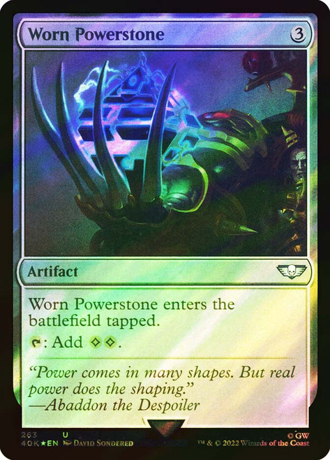 Worn Powerstone (Surge Foil)\nWarhammer 40,000 Commander - Surge Foil\nSingle\nMagic The Gathering
