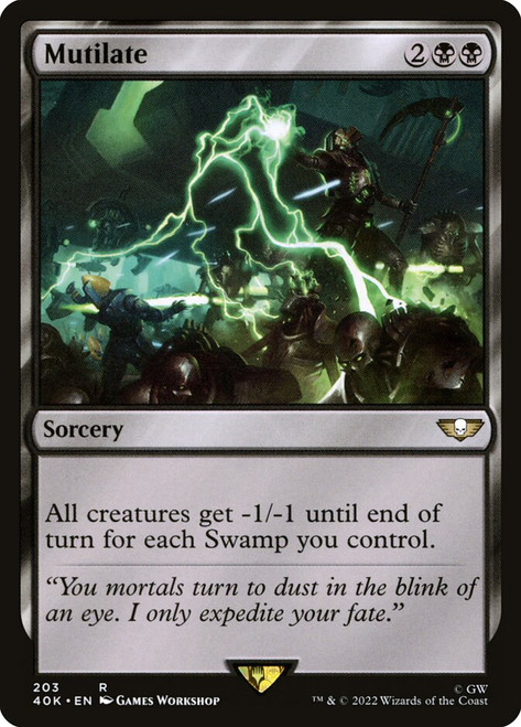 Mutilate\nWarhammer 40,000 Commander\nSingle\nMagic The Gathering
