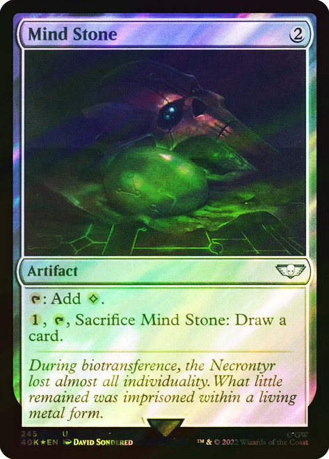 Mind Stone (#245) (Surge Foil)\nWarhammer 40,000 Commander - Surge Foil\nSingle\nMagic The Gathering