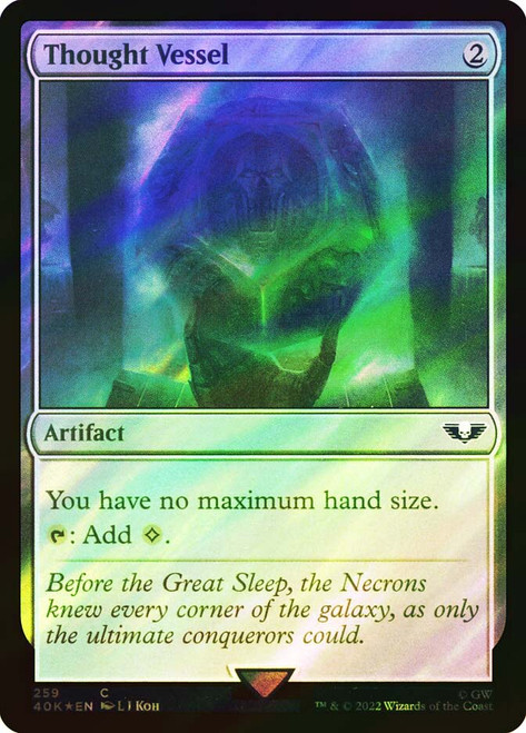 Thought Vessel (Surge Foil)\nWarhammer 40,000 Commander - Surge Foil\nSingle\nMagic The Gathering