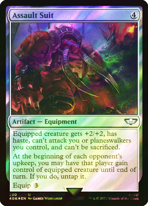 Assault Suit (Surge Foil)\nWarhammer 40,000 Commander - Surge Foil\nSingle\nMagic The Gathering