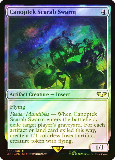 Canoptek Scarab Swarm (Surge Foil)\nWarhammer 40,000 Commander - Surge Foil\nSingle\nMagic The Gathering